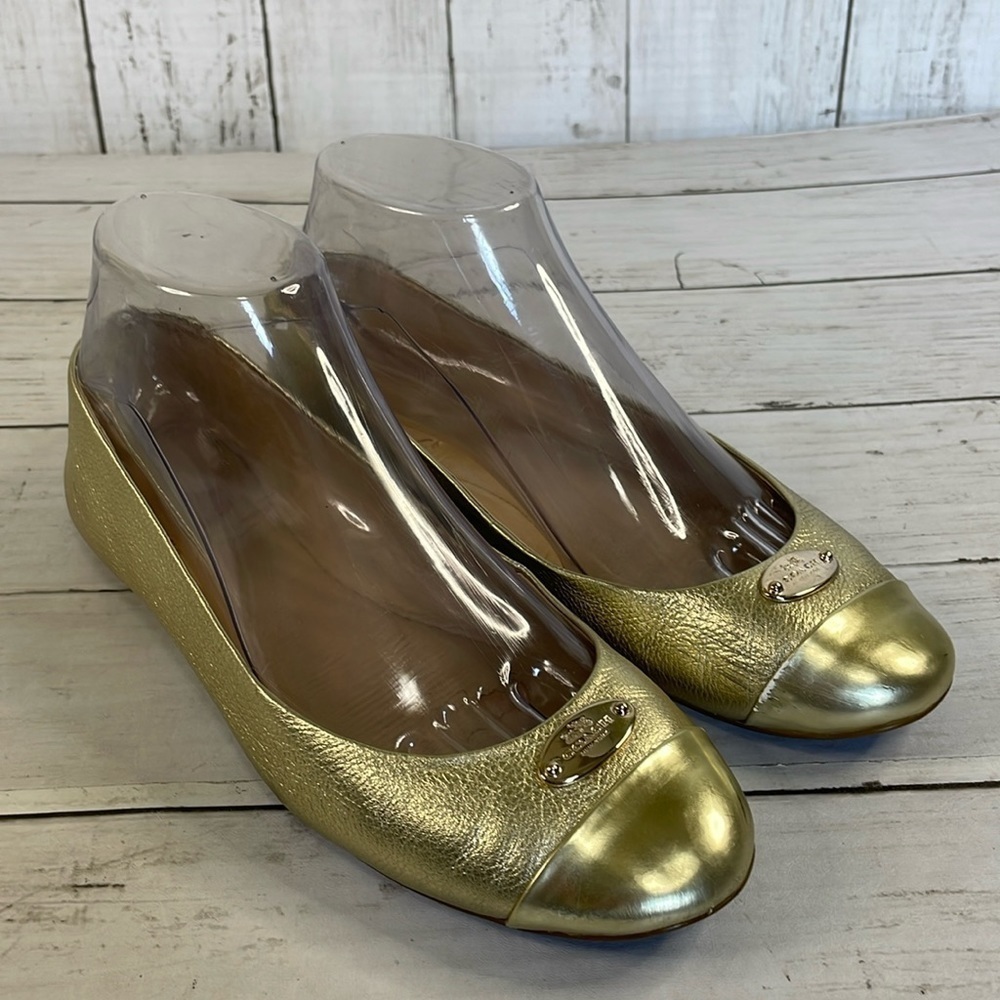 Coach Gold Chelsea Ballet Flat